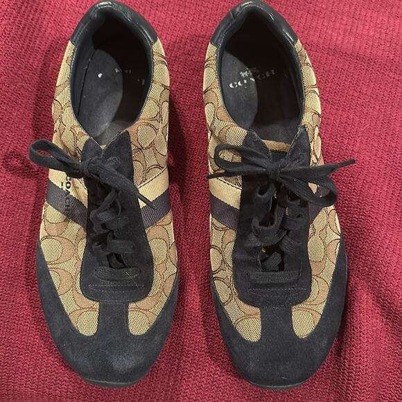 COACH Kelson Outline Signature Suede sneaker Sz 10 - Picture 1 of 5